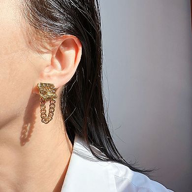 Women's Meteor Chain Drop Earrings - Edgy Statement Jewelry