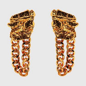 Women's Meteor Chain Drop Earrings - Edgy Statement Jewelry