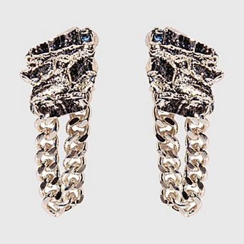 Women's Meteor Chain Drop Earrings - Edgy Statement Jewelry