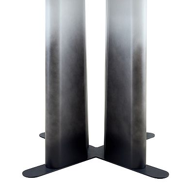 Round Compact 2-4 Person Dining Table for Small Spaces Dining Room, Gradient Legs with Cross Base