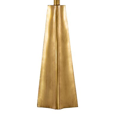 Loheer Pompeii Contemporary Polyresin Table Lamp with Linen Shade