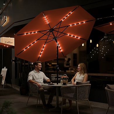 ANIXOL 9FT Solar LED Patio Umbrella with 32 Lights