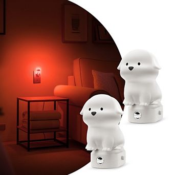0.5W Integrated LED Dimmable Dog Night Light Color Changing Button Adjustable Dusk to Dawn 2 Pack