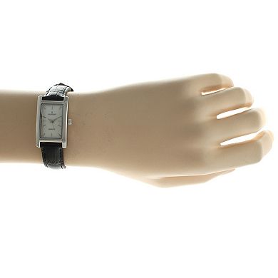 Peugeot Womens Watch 34mm x 20mm Black Dial Contour Dress Black Leather Strap