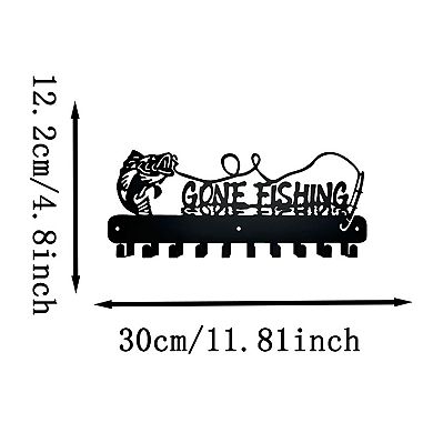 Wall-Mounted Metal Hook for Entryway, Bathroom, or Kitchen