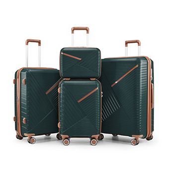 4 pc Luggage Set with TSA Lock, Expandable Hardside Suitcase for Family Travel