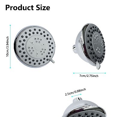 Multi Mode Shower Head with Adjustable Swivel Ball Joint Easy Clean Nozzles