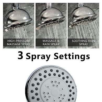 Multi Mode Shower Head with Adjustable Swivel Ball Joint Easy Clean Nozzles