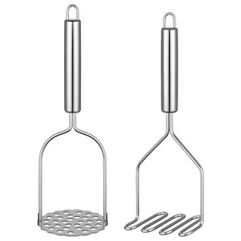 2 pc Mashed Potato Masher, Stainless Steel Potato Smasher, Masher Kitchen Tools for Avocado, Bean