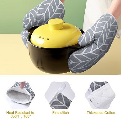 Oven gloves heat-resistant cotton gloves