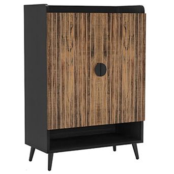 7 tier Shoe Storage Cabinet with Doors, Holds 24 Pairs, Adjustable Shelves