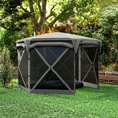 Pop-Up Outdoor Screen Gazebo for 1012 People with Mesh Walls and Sun Protection