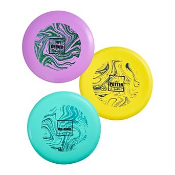3 pc Disc Golf Set Portable TPE Discs for Backyard Park Outdoor Play - Multicolor
