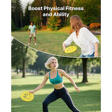 3-Piece Disc Golf Set Portable TPE Discs for Backyard Park Outdoor Play - Multicolor