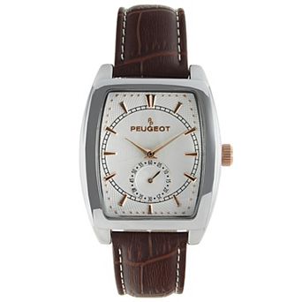 Peugeot Mens 33mm Remote Second Hand Leather Strap watch