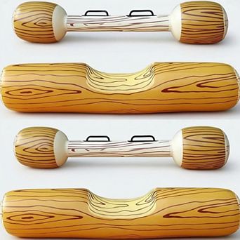Inflatable Log Pool Float Set with Handles Water Battle Toy Floating Stick Pool Lake Beach Fun