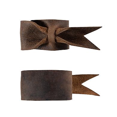 Set Of 4 Handmade Full Grain Leather Napkin Rings For Wedding Dinner Party