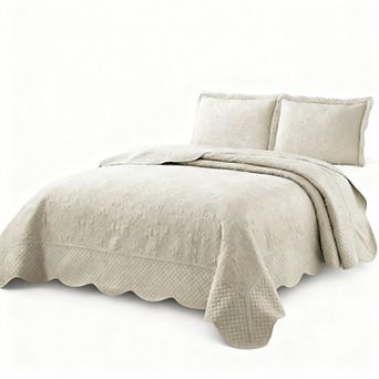 Lightweight Embossed Cottage-Style Bedspread