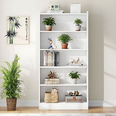 Narrow 6 Tier Bookshelf for Books, Plants, Décor, and Collectibles
