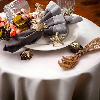 Set of 12 Nautical Theme Napkin Rings Antique Gold Holiday Table Decor