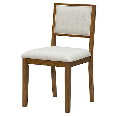 Pnronnc Farmhouse 6-Piece Wooden Dining Set with Ergonomic Dual-Style Chairs
