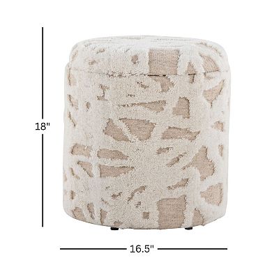 Loheer Textured Storage Ottoman with Hidden Compartment