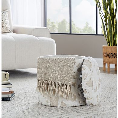 Loheer Textured Storage Ottoman with Hidden Compartment