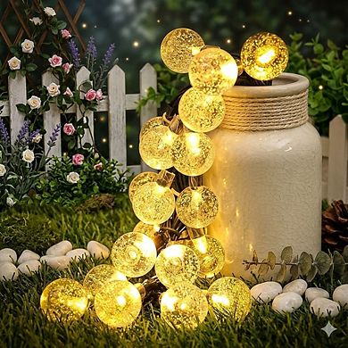 Solar String Lights, 2 Pack Outdoor String Light 60 LED Waterproof (Warm White)