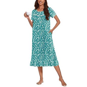 Ekouaer Nightgowns Sleeping Soft Long Button Maternity Night Gowns House Dresses Night Shirts