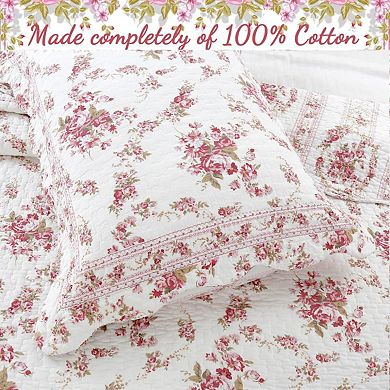 Floral reversible bedspread
