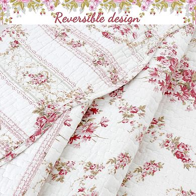 Floral reversible bedspread
