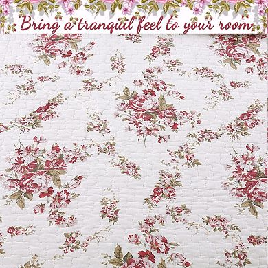 Floral reversible bedspread