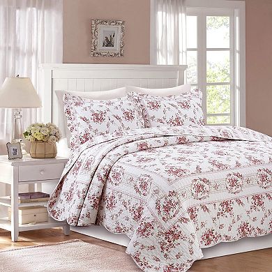Floral reversible bedspread