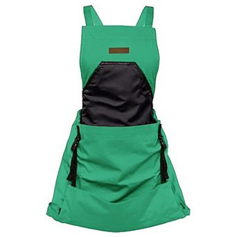 Full Coverage Gardening Apron with Large Harvest Pocket Oxford Fabric Apron for Yard Fruit Picking