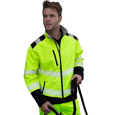 SAFE-GUARD by Result Unisex Adult Hi-Vis Ripstop Printable Safety Soft Shell Jacket