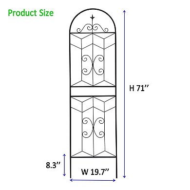 Loheer 4 Pack Metal Garden Trellis for Climbing Plants Outdoor Flower Support