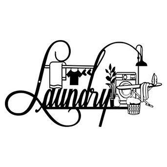 Laundry Room Metal Wall Art with Rustic Farmhouse Design for Utility or Entryway Decor