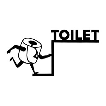 Funny Toilet Paper Wall Art Sign for Bathroom, Powder Room, or Guest Room Decor
