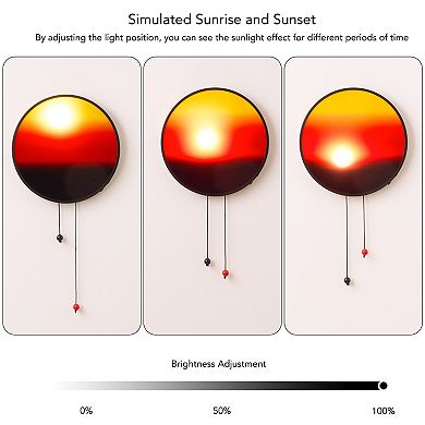 Dimmable Sunrise Wall Lamp with Pull-Cord