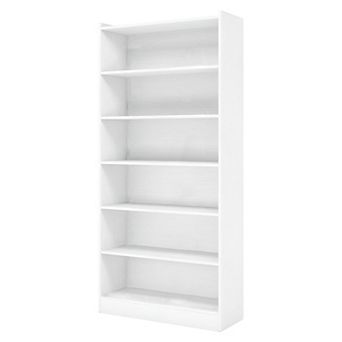 Free-Standing 7 tier Bookshelf with Closed Backboard and Anti-Dumping Kit