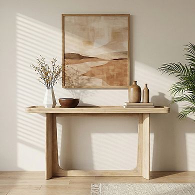 KWPZQEB Farmhouse Solid Wood Console Table with Tray Top Design for Entryway, Living Room