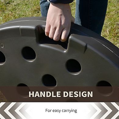 Fillable Outdoor Umbrella Plates with Handles for Deck, Patio, Porch, or Poolside