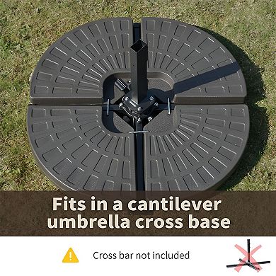 Fillable Outdoor Umbrella Plates with Handles for Deck, Patio, Porch, or Poolside