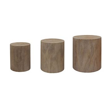 KWPZQEB Rustic Round Different Sizes Coffee Tables Set of 3, Decorative Accent Pieces