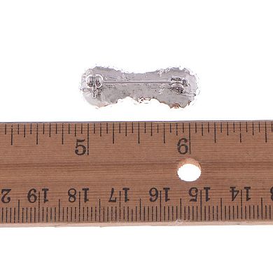 Silver Tone Crystal Rhinestone Fancy Glam Bridal Half Bow Pin Brooch