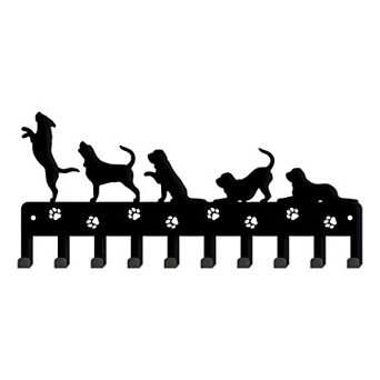 Wall-Mounted Animal Key Holder Rack Metal Hooks for Keys Lanyards Entryway
