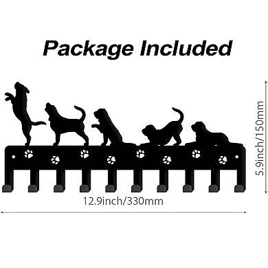 Wall-Mounted Animal Key Holder Rack Metal Hooks for Keys Lanyards Entryway