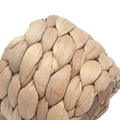 Water Hyacinth Napkin Rings Set of 6 Handmade Boho Rustic Rattan Table Decor