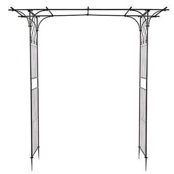 Flat-Top Garden Arch Trellis for Backyard Pathways Patio and Climbing Plants