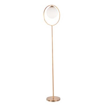 Loheer Contemporary Floor Lamp with Frosted Glass Shade